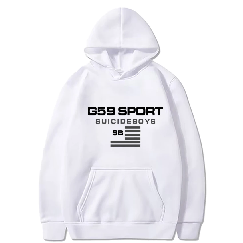 Suicideboys new world depression G59 grey print Hoodie Men Women Fleece Long sleeve Sweatshirt Unisex Casual vintage pullovers