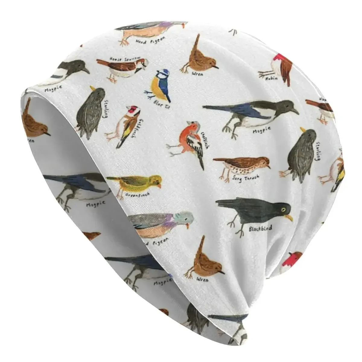 

Британский сад птицы теплая вязаная шапка хип-хоп капот шапка осень зима уличные шапки шапки для мужчин женщин взрослых