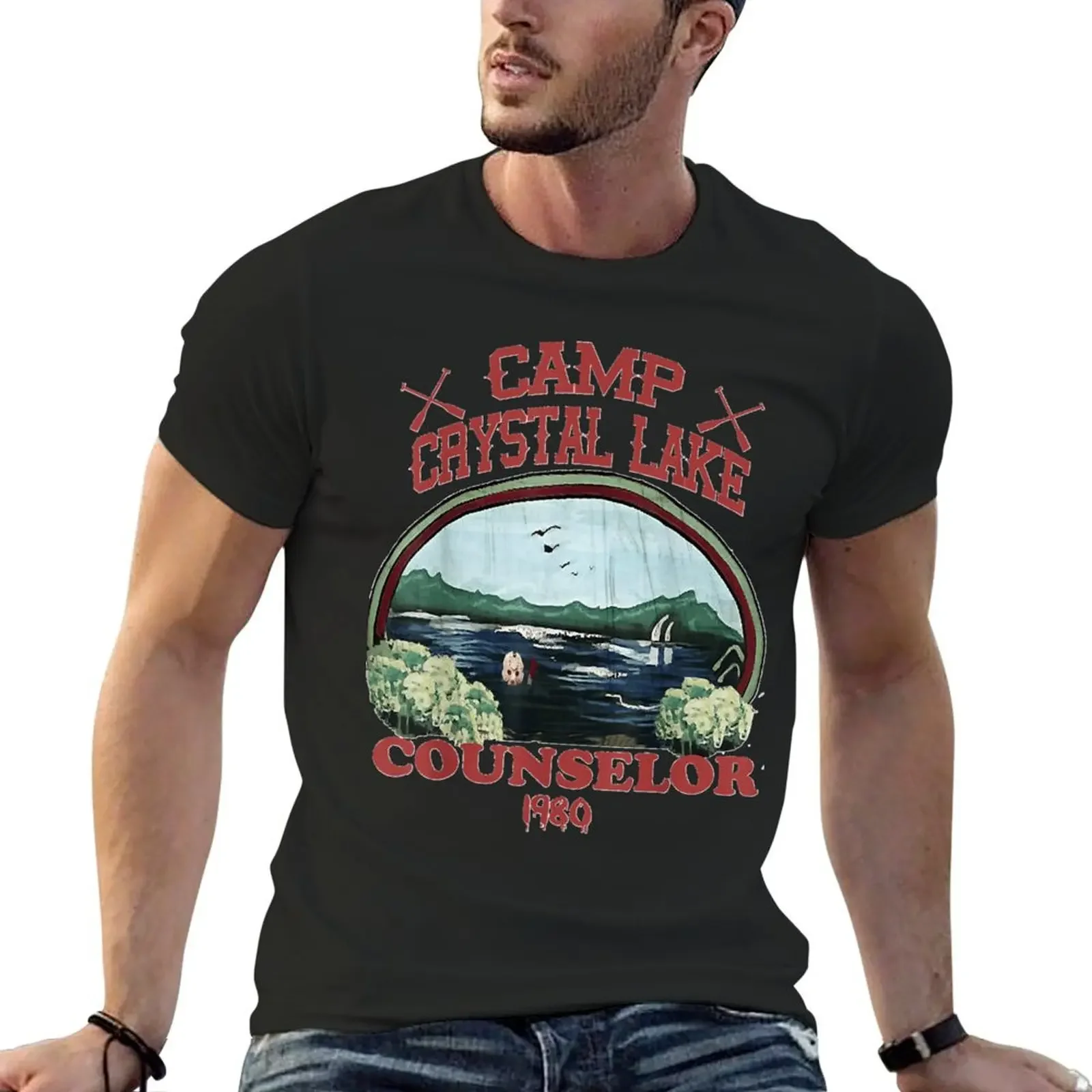 

Camp Crystal Lake 1980 T-Shirt anime vintage clothes mens t shirts