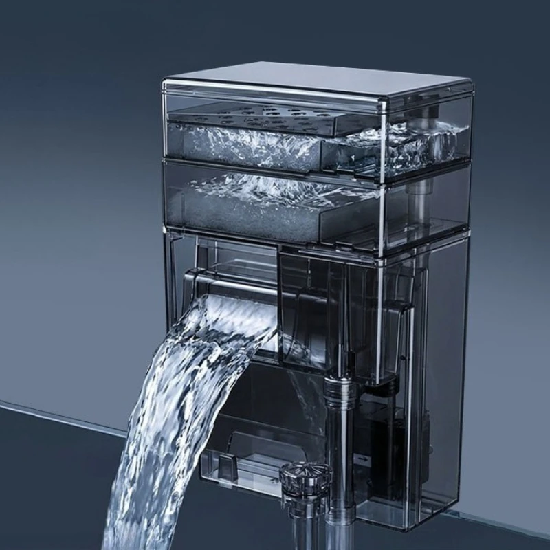 

Waterfall Aquarium Filter Circulation Oil Film Removal Hang on Fish Tank Filter Silent Small Filters Fishbowl Filtration System