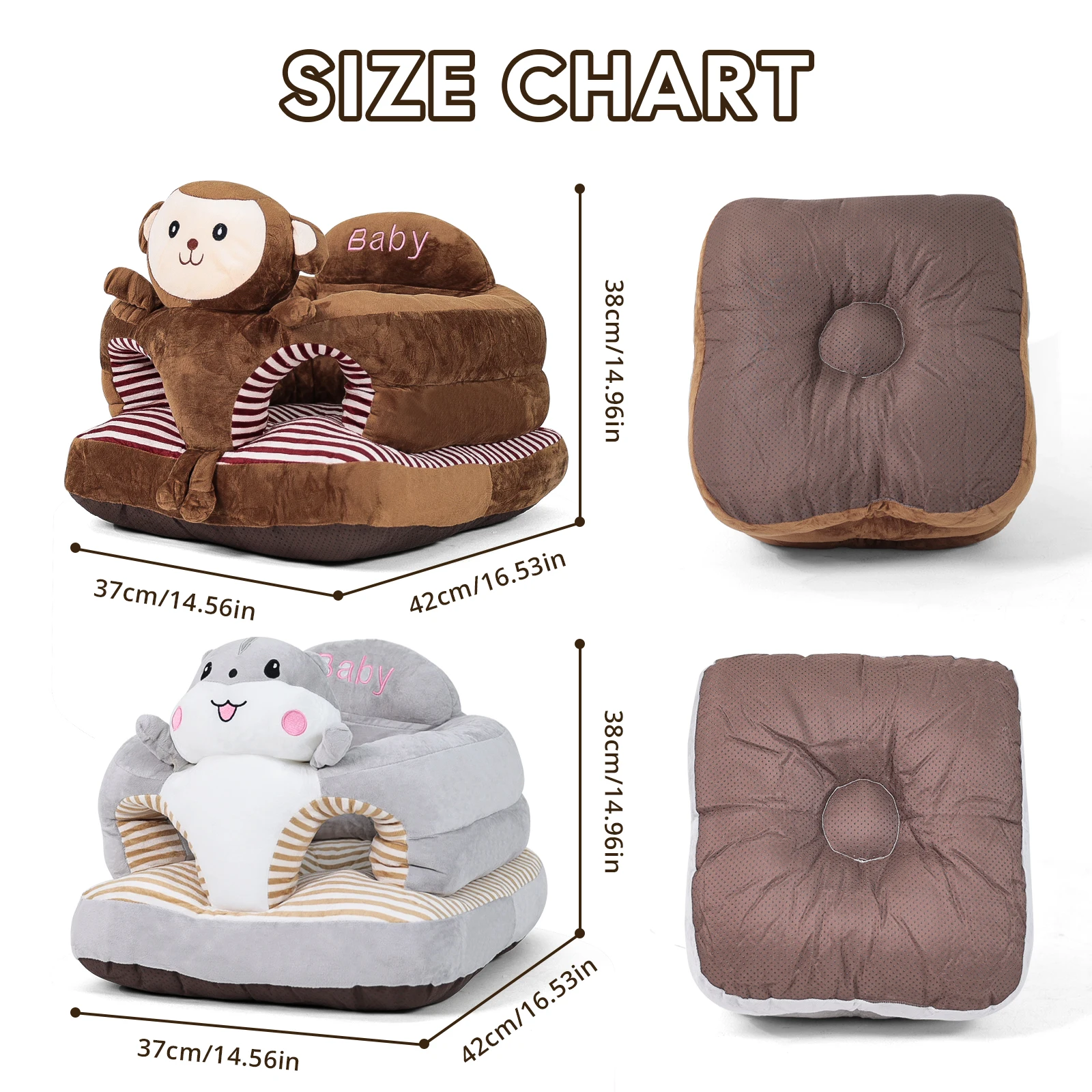 أريكة أطفال بقاعدة حبيبية لا تنزلق بسهولة، خفيفة الوزن، وسهلة الحمل، مما تسمح للأطفال على تعلم هو