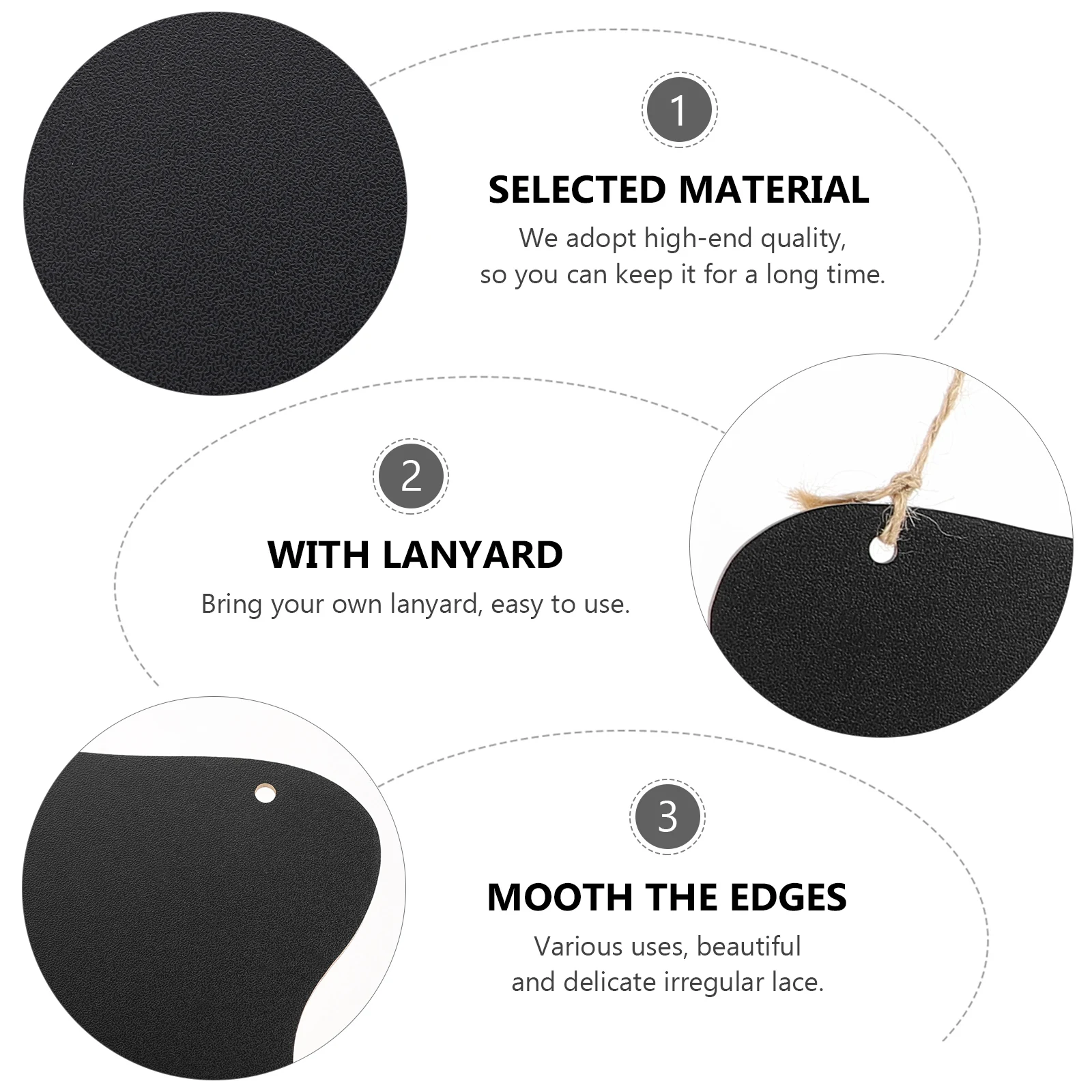 

2 Pcs Wooden Blackboard Pendant Mini Chalkboard Signs Hanging Message Door Calendar