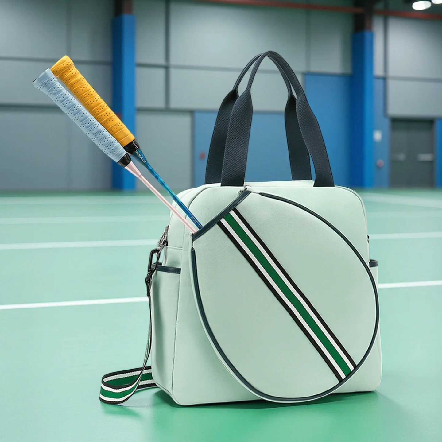 fashionable-sport-bag-badminton-racket-storage-bag-single-shoulder-netball-bag-large-capacity-tennis-bag-carry-on-bag