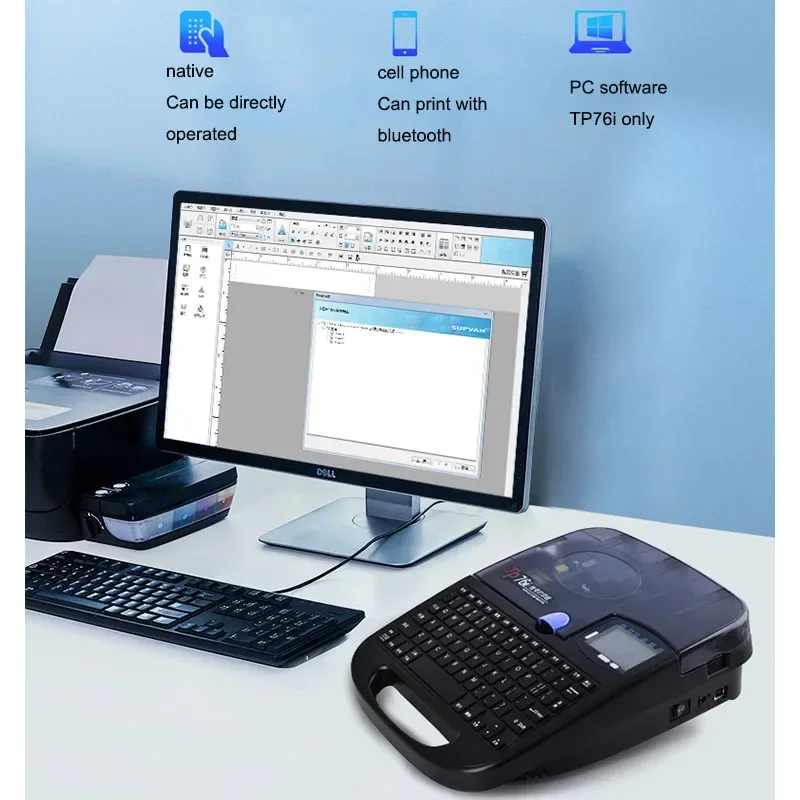 

2025 Cable ID Printer PVC Tube Electronic Lettering Ferrule Printing Machine Number Printer Wire Marking Machine TP70 TP76i