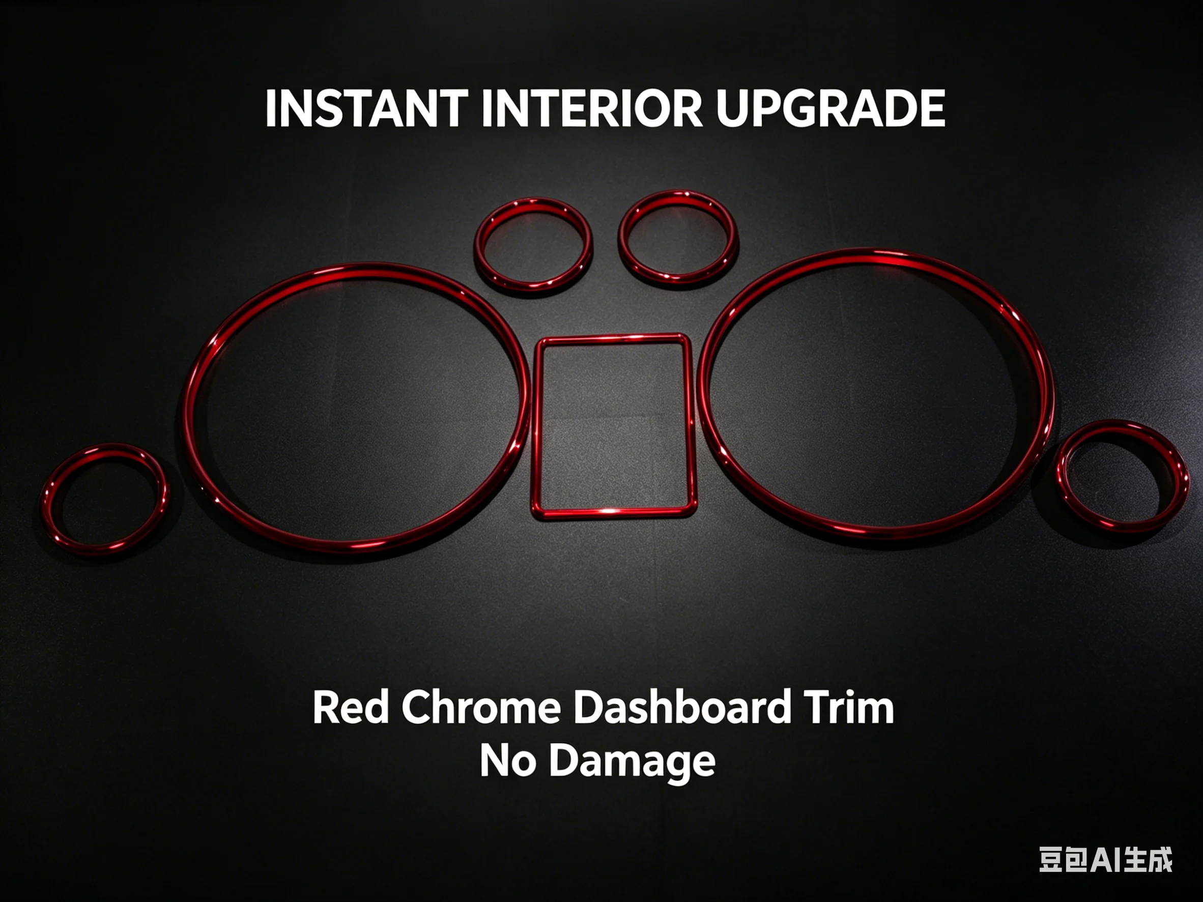 RED Speedometer Gauge Dial Rings Bezel Trim for Audi A3 8L 1995-2001 Audi A4 8D/B5 1995-2001 Audi A6 Allroad 4B/C5 1997-2004