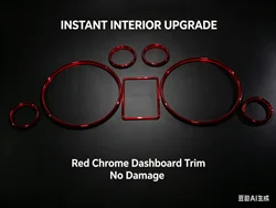 RED Speedometer Gauge Dial Rings Bezel Trim Tacho Rings for Audi A3 8L 95-01 /A4 8D/B5 95-01 /A6 Allroad 4B / C5 97-04