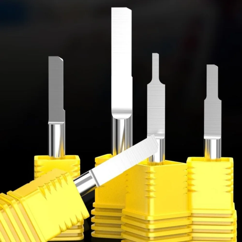 Engraving machine single edge column knife 3.175 handle wood cutting and engraving flat bottom column knife