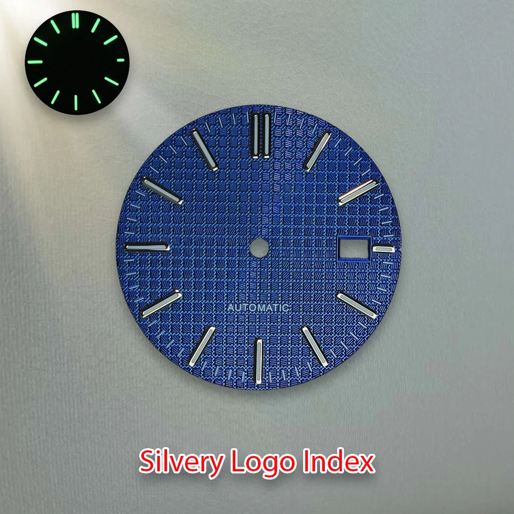 S Logo 31.8mm NH35 Dial Fit NH35/NH36 Japanese Automatic Movement C3 Green Luminous 3 o'clock Watch Accessories Repair tools