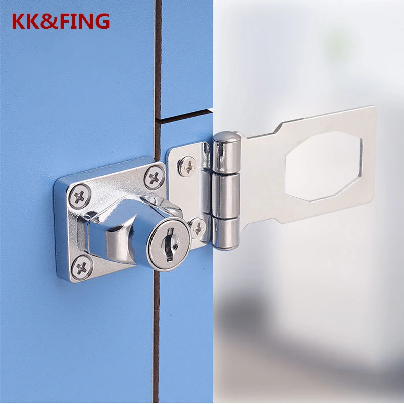 KK&FING Punch-free With Lock Drawer Locks Letter Box Locker Double Door Cabinet Lock Office Cabinet Security Combination Lock