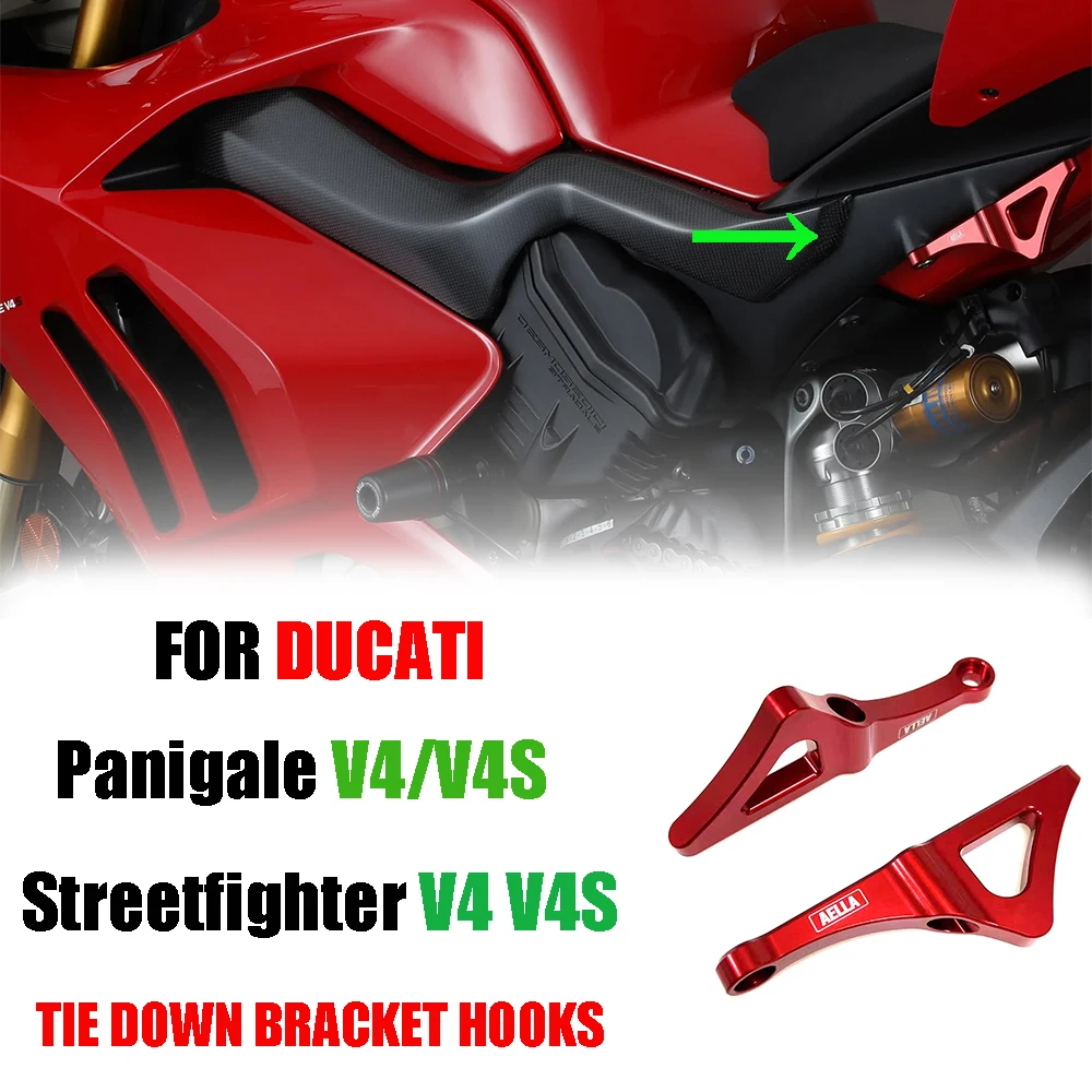 For Ducati Panigale V4 V4S Streetfighter V4 V4S Rear Pedal Trailer Mount Motorcycle Tie Down Bracket Hooks Strap Hooks Traction