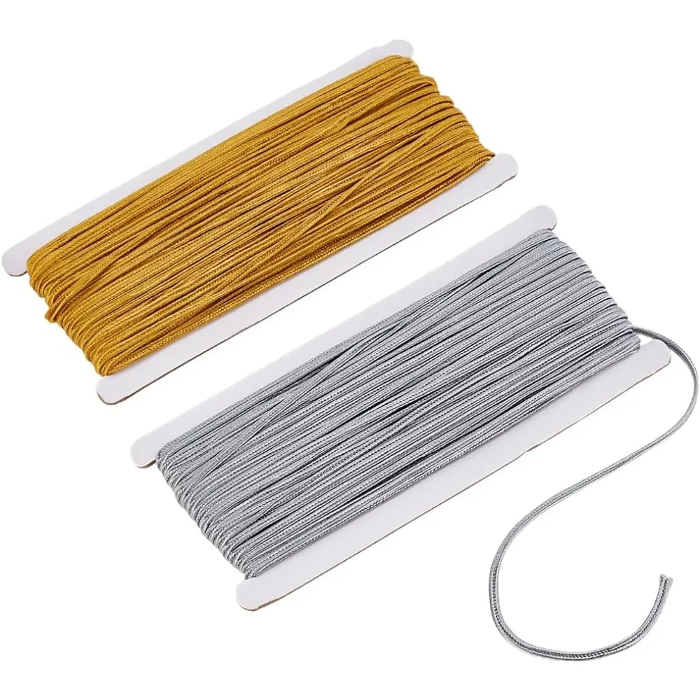 60M 2 Colors Polyester Cord for Clothes Accessories and Curtains Accessories Mixed Color 3x1mm 30m/color