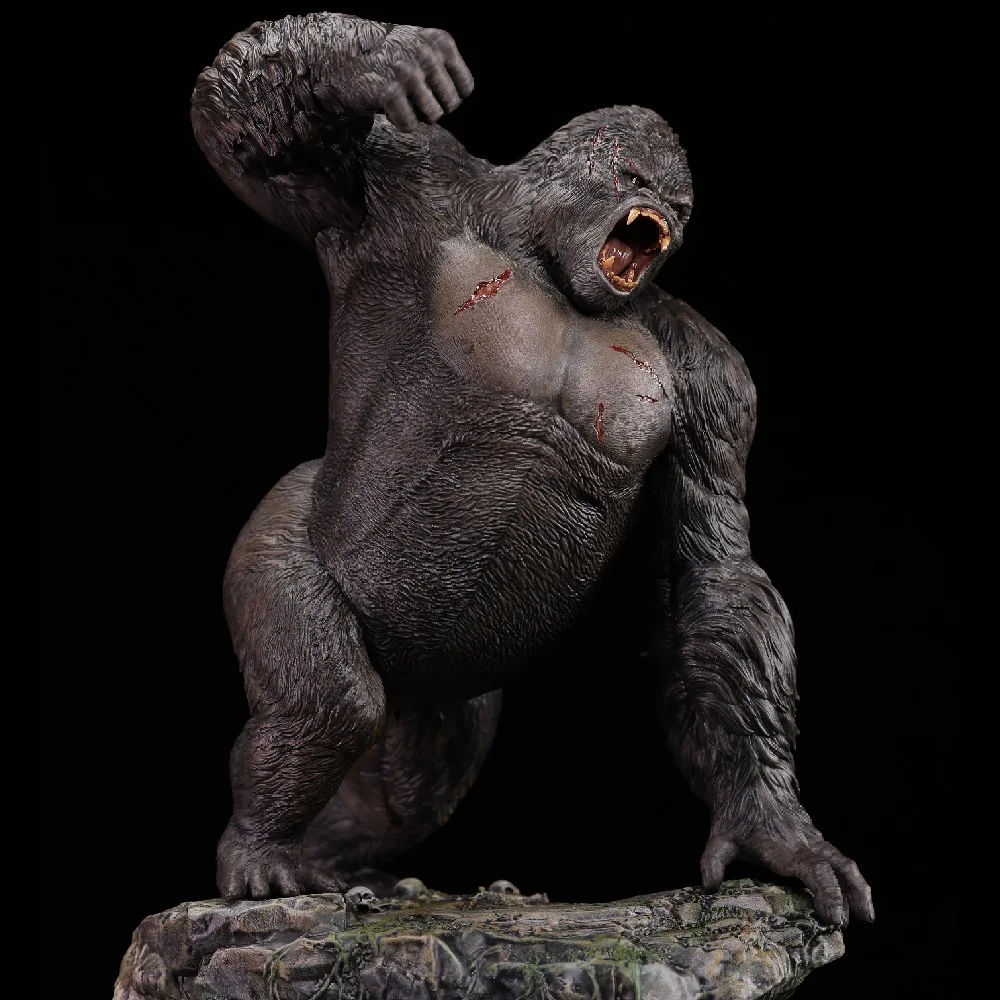 1Pcs Nanmu King of Giant Apes Dragon Soul Gorilla Statue Kong Model