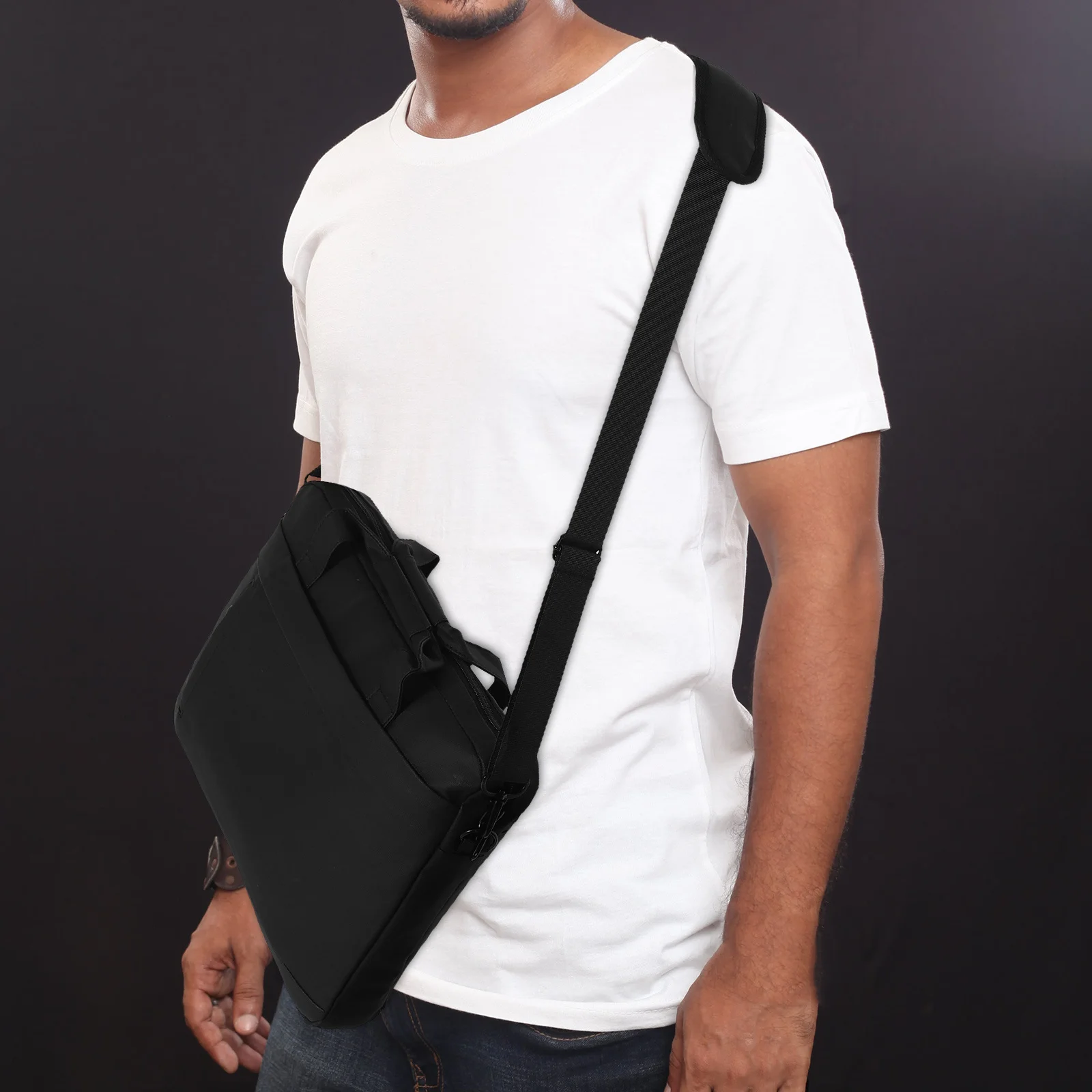 Laptop Bag Shockproof Padding Thickened Protective Sleeve For 15.6 Inch Notebook Business Shoulder Messenger Bag Travel Work