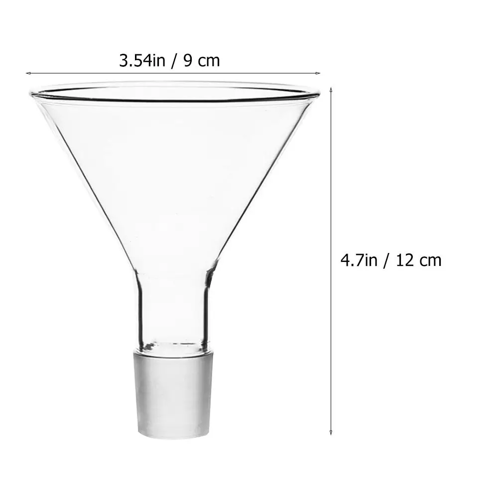 1Pcs Temperature Resistant Glass Funnel for Chemistry Experiments Great Visibility Chemical Attack Resistant Mechanical