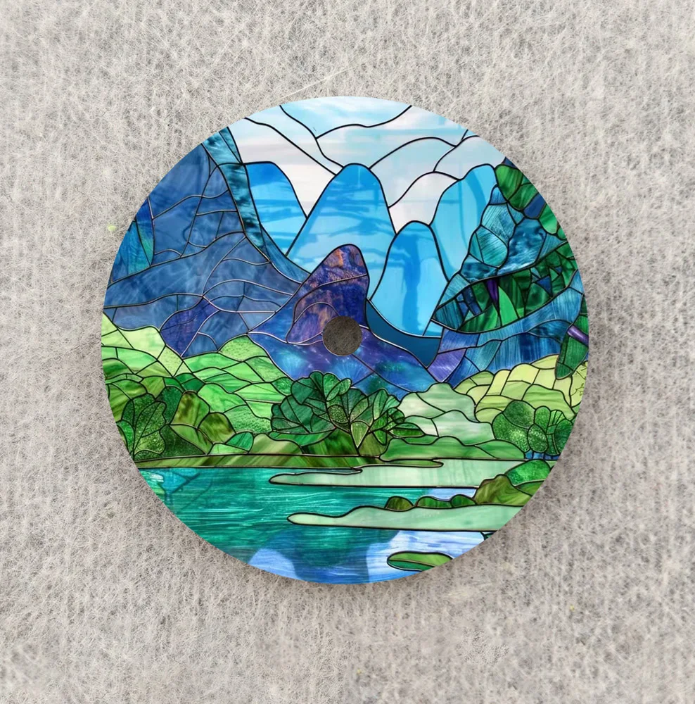 NH35 Dial 28.5mm Dial NH36 Dial Landscape Painting Series Dial Custom LOGO Nadaje się do akcesoriów do zegarków z mechanizmem NH35/36 4R6R7S