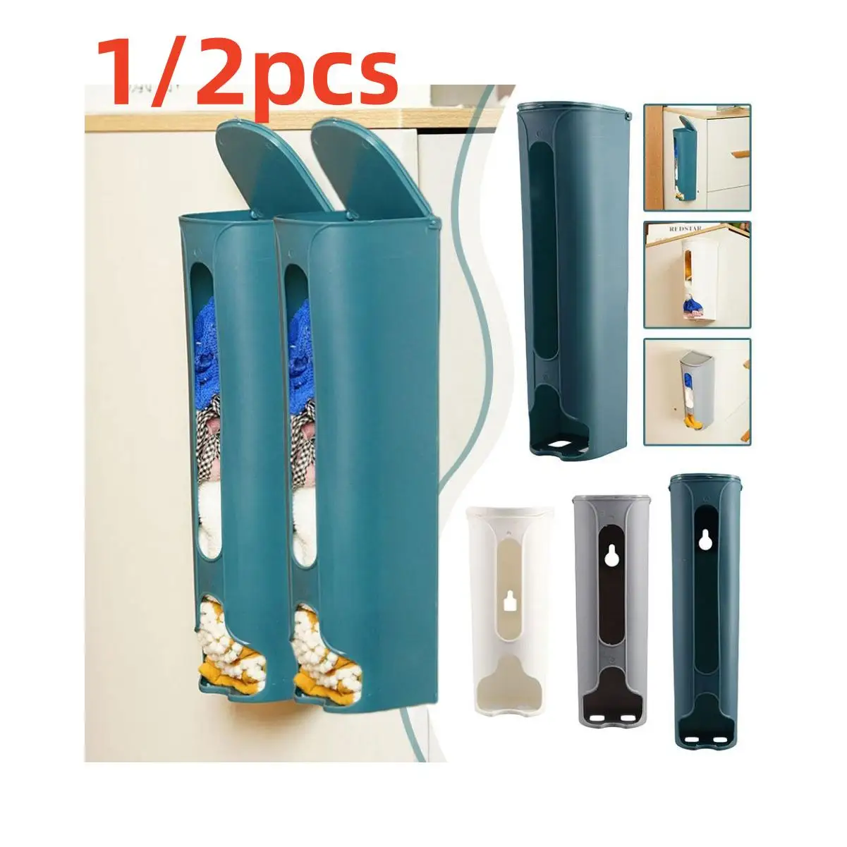 1/2pcs Wall-Mounted Underwear Storage Box Closet Panties Socks Organizer  Home Garbage Bag Dispenser Boxes