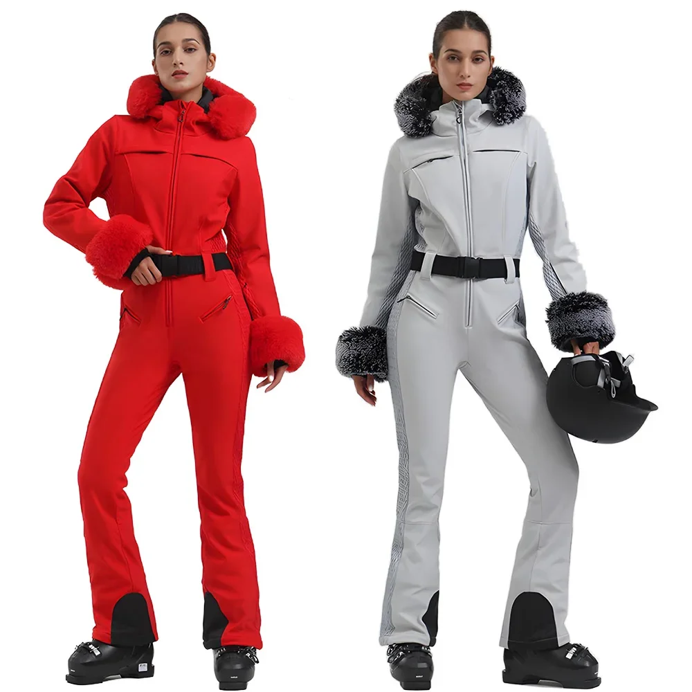 Hochwertiger Winter-Einteiler-Skianzug für Damen, Outdoor-Sport, Snowboard-Jacke mit warmem Overall, atmungsaktiver, wasserdichter Overall