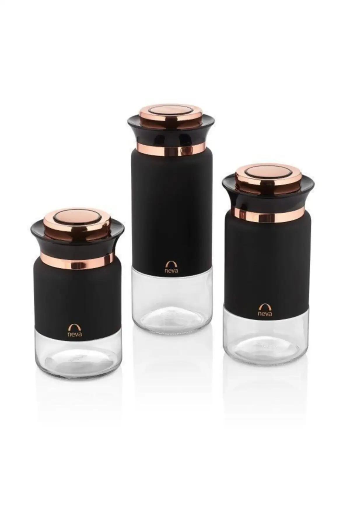 N2616 Sweet Premium Dark 3'lü Jar Set