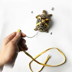 Adjustable Outdoor Small Pet Harness Training Soft Strap Tortoise Reptile Leashes for Turtle Lizard Hamster Accessories