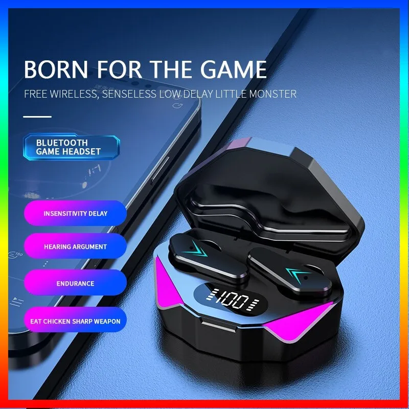 NEW X15 TWS Earphones Bluetooth Wireless Gamer Headphones 65ms Low Latency Earbuds fone Gamer Headset Gamer With Mic Handfree