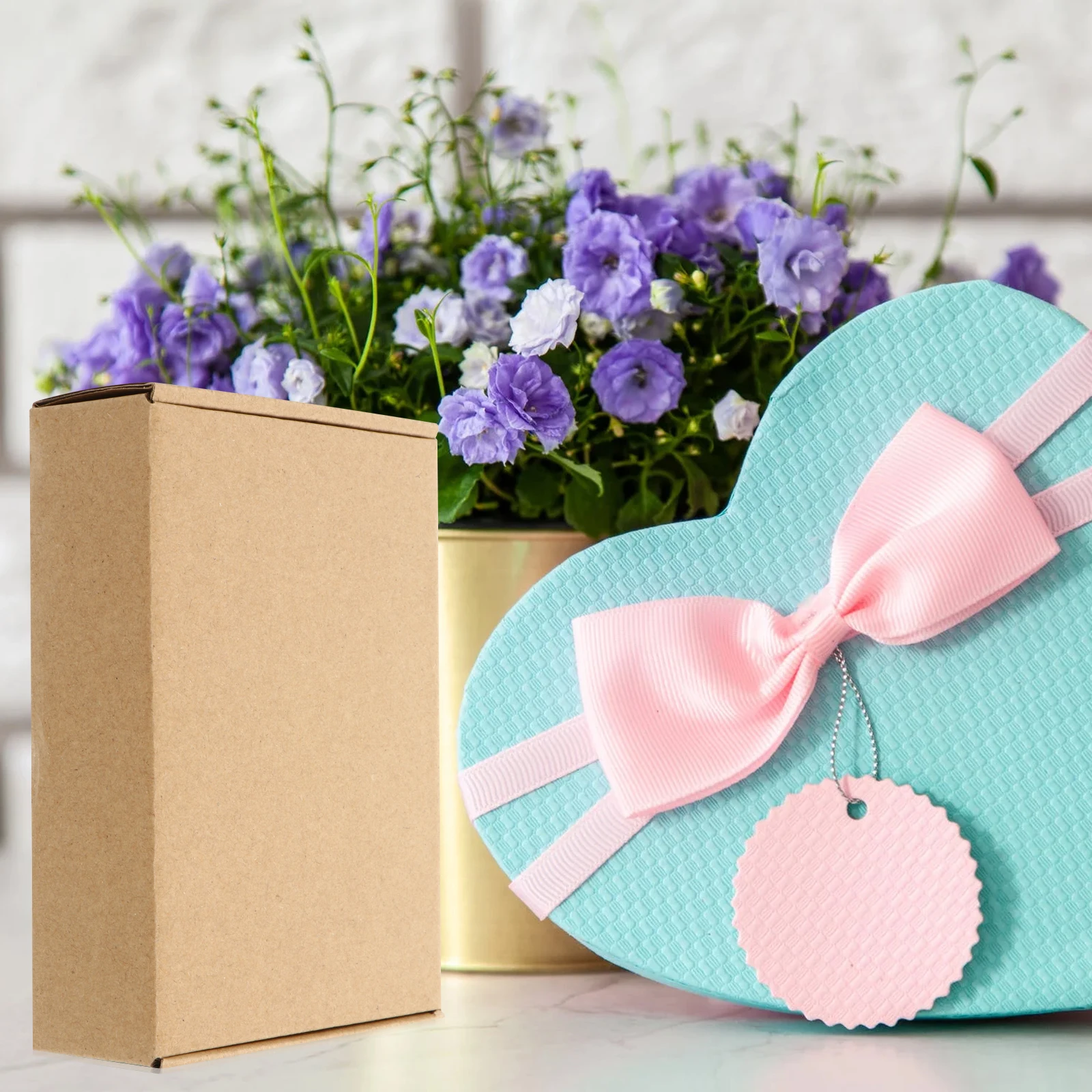 

50Pcs Foldable Corrugated Paper Storage Boxes Moving Packing Boxes Set for Phone Cases Small Items Supplies