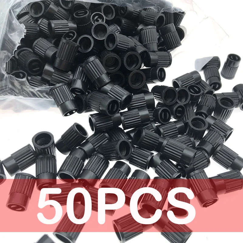 

50pcs Tyre Wheel Stem Air Valve Caps Wholesale Universal Rubber Seal Cars Bike Tire Valve Dustproof Caps Auto Wheels Accessories