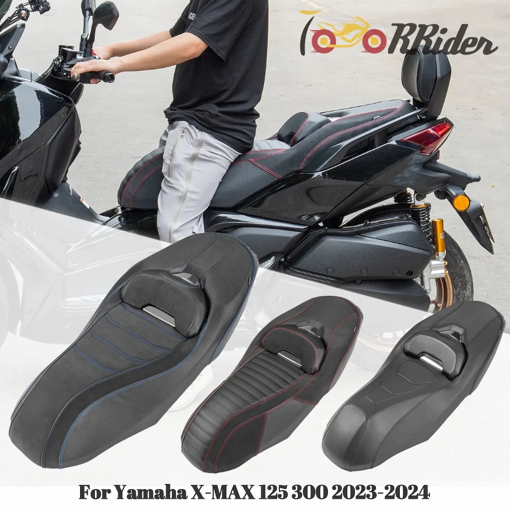 

XMAX300 Motorcycle Front Driver Rear Pasenger Whole Integrated Seat Cushion Cover For Yamaha X-MAX XMAX X MAX 125 300 2023 2024