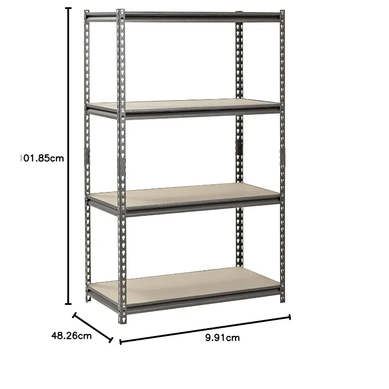 Silver Vein Steel Storage Rack, 4 Adjustable Shelves, 3200 lb. Capacity