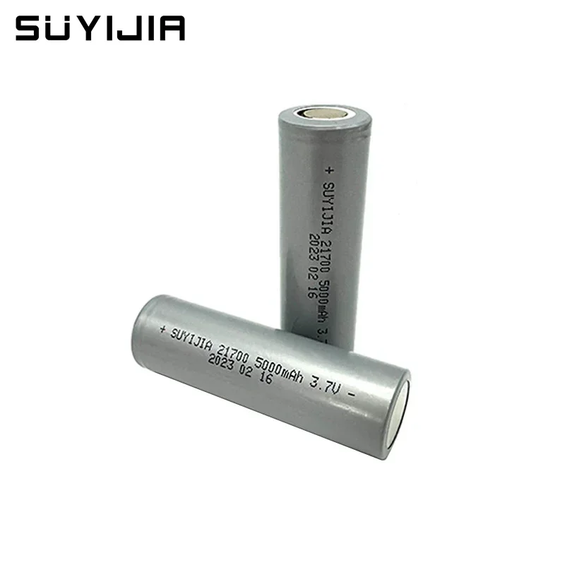 New 3.7V 21700 Rechargeable Lithium Battery 5000mAh 40A High Rate Lithium Battery Power Tool Electric Vehicle Solar LED System