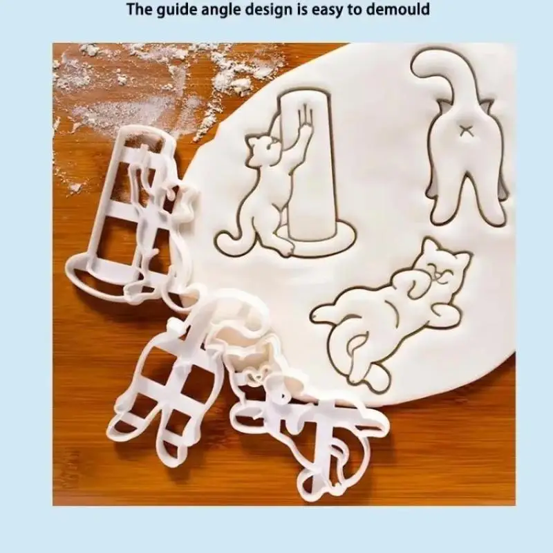 Animal Tooth Shape Cookie Cutter Mold New DIY Cute Cat Print Biscuit Mold Cookie Stamp Children Daily Baking Cake Dessert Decor
