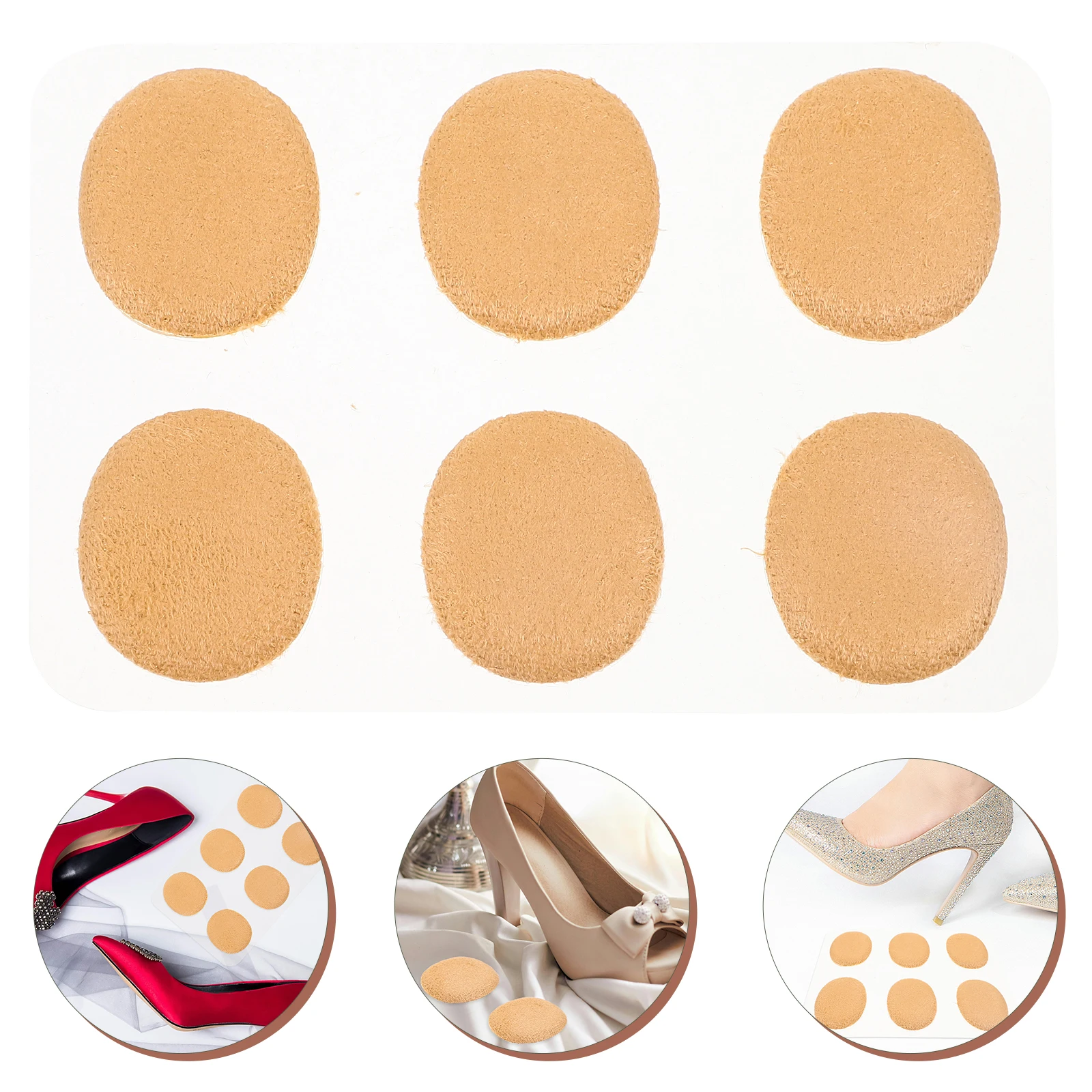 

6pcs Heel Stickers Soft Design For Boots High Heels Shoe Liner Wear Resistant Protectors Comfortable Inserts