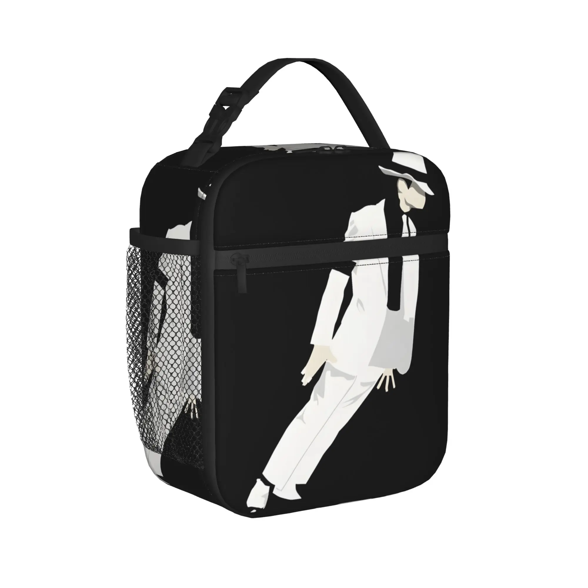 MJ king of pop Smooth Criminal Insulated Lunch Bag Cooler Bag Lunch Container Tote Lunch Box for Men Women Beach  Outdoor