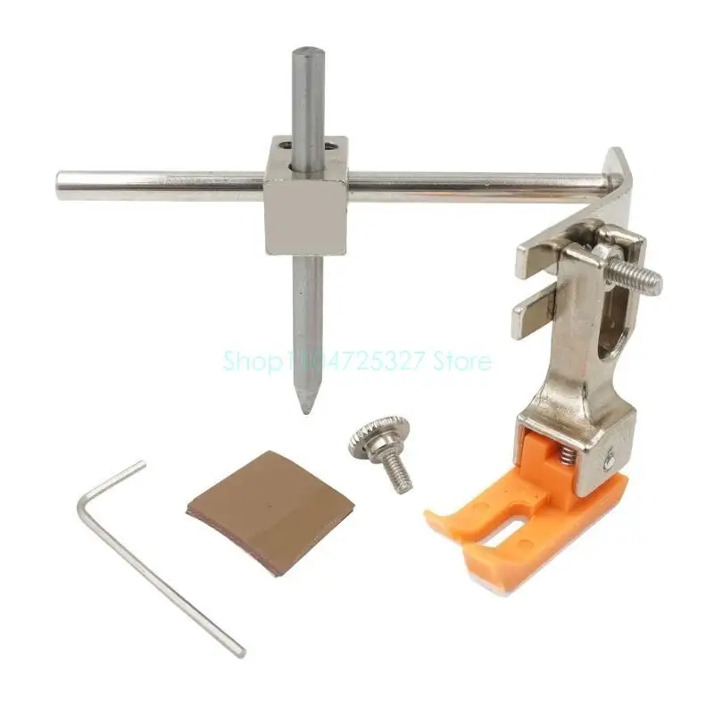 Multipurpose Sewing Round Marker Aid Attachment Guide Tool for Clothing Lockstitching, Sewing Stitching Project Sewing Machine