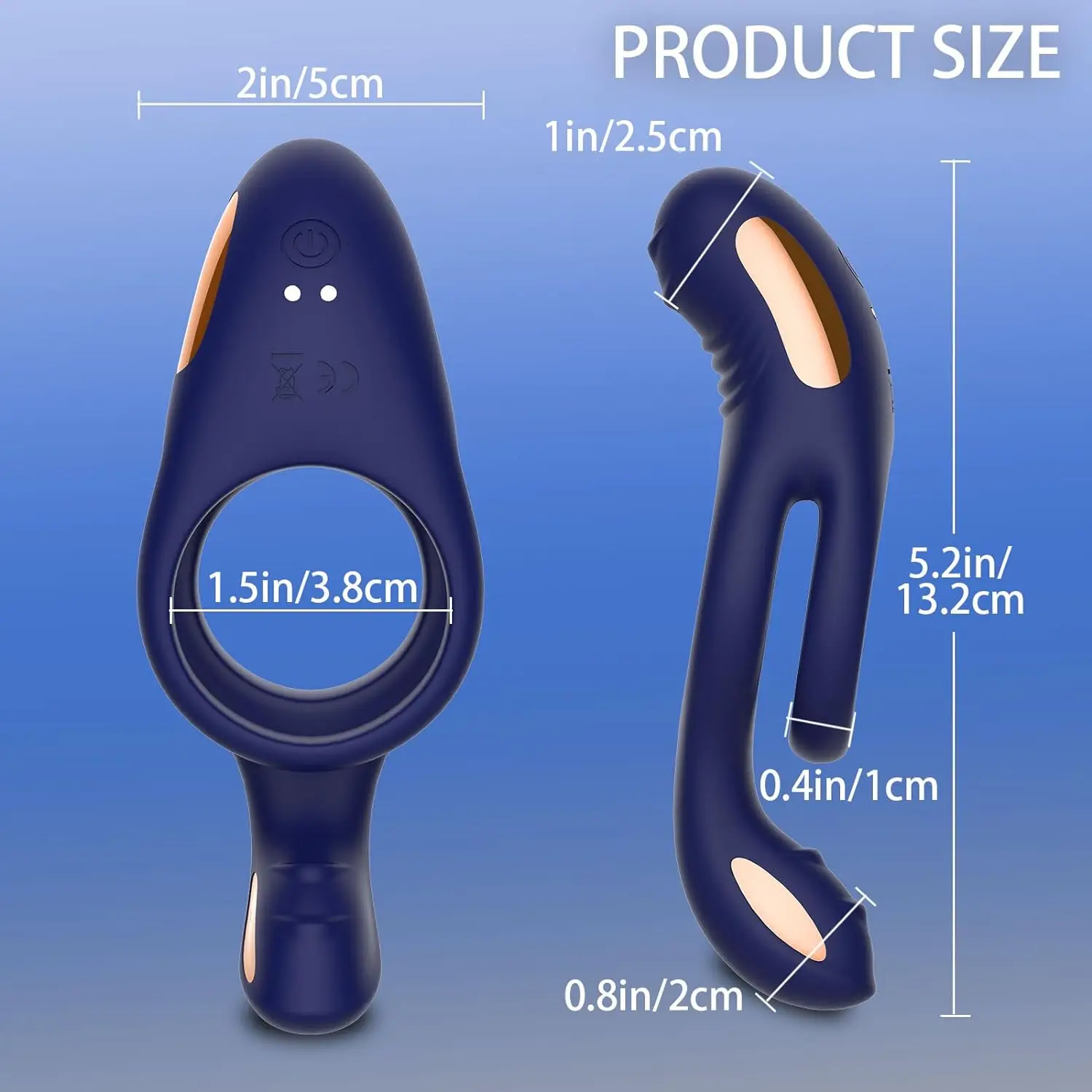 Vibrador do clitóris de silicone para homens Anéis de pênis duplo Vibrador do clitóris Anel do galo vibratório Brinquedos sexuais adultos Massageador de casal