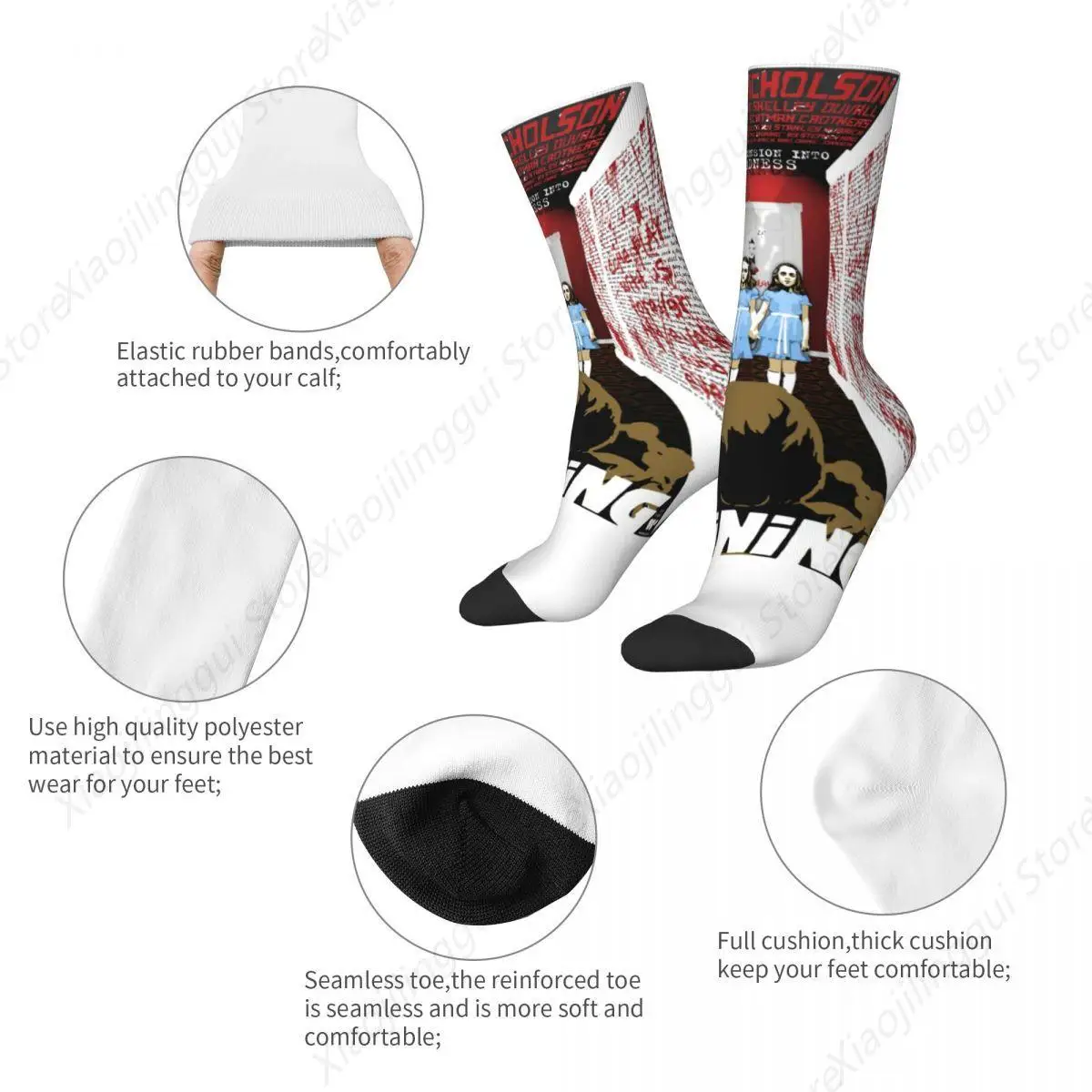 The Shining Grady Twins Socks Men Women Fashion Kubrick Creepy Slasher Socks Novelty Spring Summer Autumn Winter Socks Gift