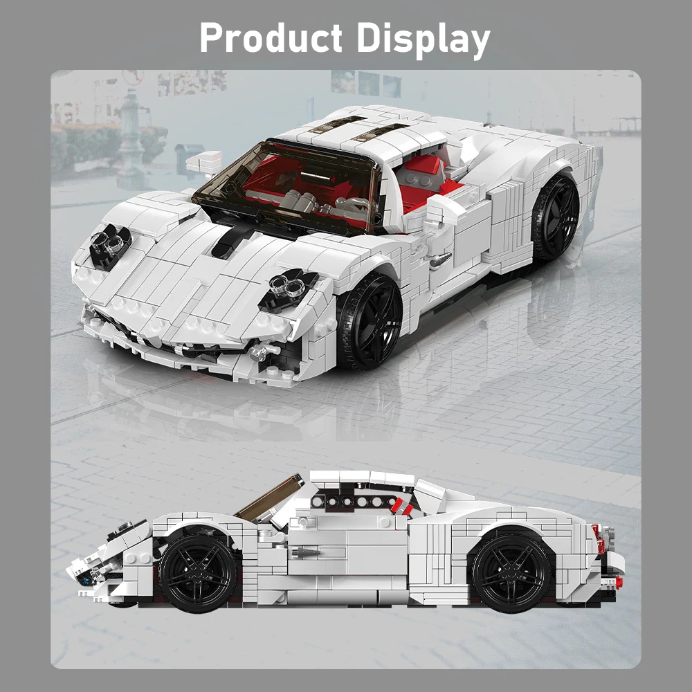 変形可能なスーパーカービルディングブロック組み立てモデルクリエイティブ車両パズルおもちゃギフト男の子女の子デスクトップディスプレイ用