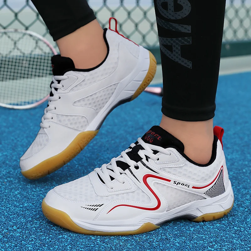 Zapatillas de tenis de ping pong para hombre y mujer, zapatos transpirables antideslizantes para entrenamiento al aire libre, calzado de Pickleball para atletismo, novedad