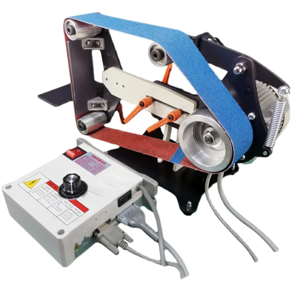 AC 220V Electric Belt Sander Brushless Servo Motor Knife Sharpener Vertical Horizontal Polishing Grinding Machine 915x50MM 750W