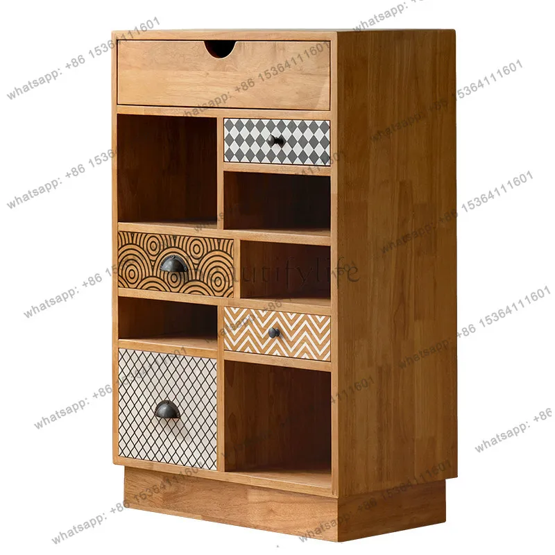Solid wood second-hand drawer storage bedroom sideboard living room against the wall vintage cabinet