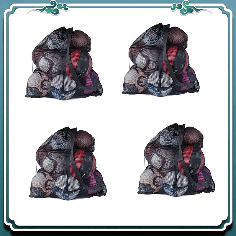 

Надежная спортивная сумка большой вместимости 4X для улицы, футбольная, баскетбольная сумка, спортивный сетчатый рюкзак для хранения (30 х 40 дюймов)