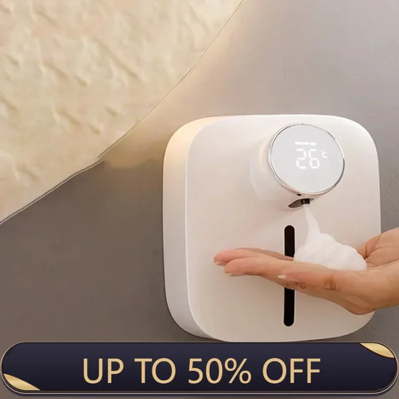 Inductive Smart Soap Dispenser Waterproof USB Charging Wall Mounted Small Foam Mobile Phone Washing Bathroom Supplies 300ml