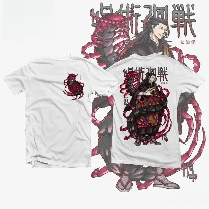 2026 Sommer Jujutsu Kaisen Anime Suguru Geto Bedrucktes Lockeres Kurzarm-T-Shirt aus Reiner Baumwolle für Kinder Unisex Lässig Y2k