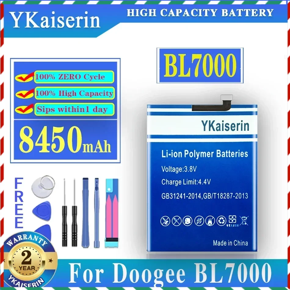 

YKaiserin 8450mAh BL 7000 Battery for Doogee BL7000 SmartPhone High Quality Batteria + Free Tools