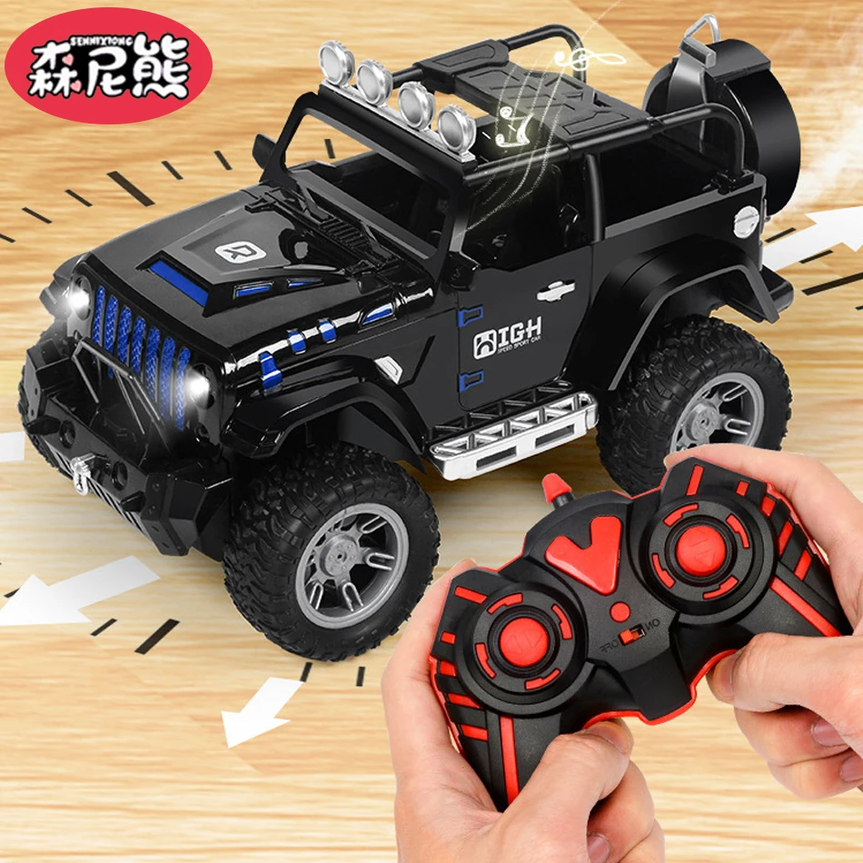 SENNIXIONG 1:16 Remote Control Spray Pickup Truck 4WD Off-road Car Model RTR Light Sound All Terrain Vehicle Toy for Children