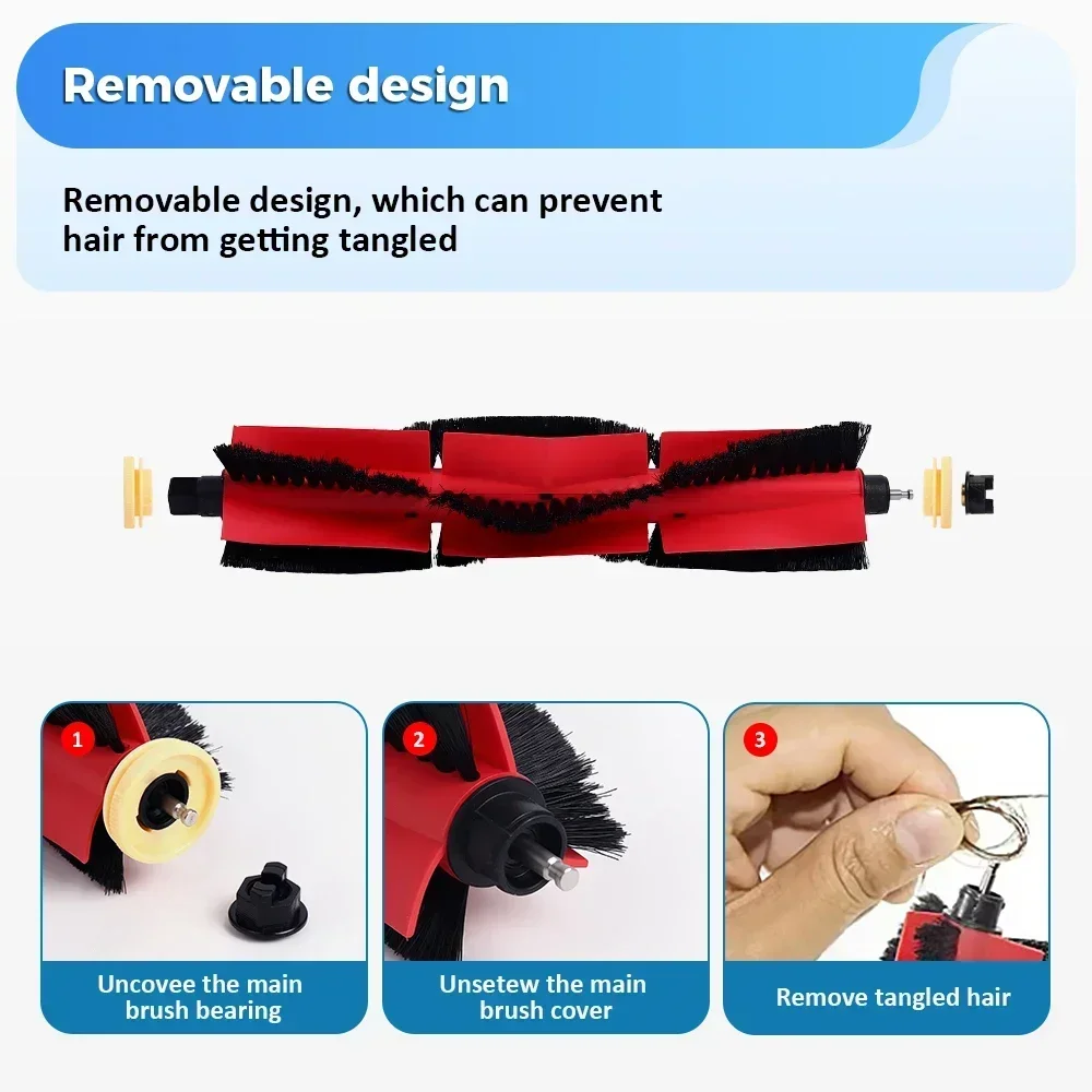 مرشحات Hepa فرشاة ممسحة القماش ل Roborock S5 S50 S51 S52 S55 S6 S6 Pure S6 MaxV E4 E5 لروبوت 1S مكنسة كهربائية الملحقات