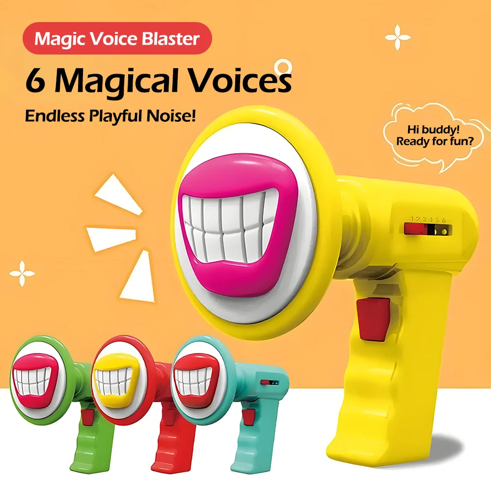 

1pc Kids mini voice changer With 6 Sound Effects, creative and funny speaker, prank game, interactive toy