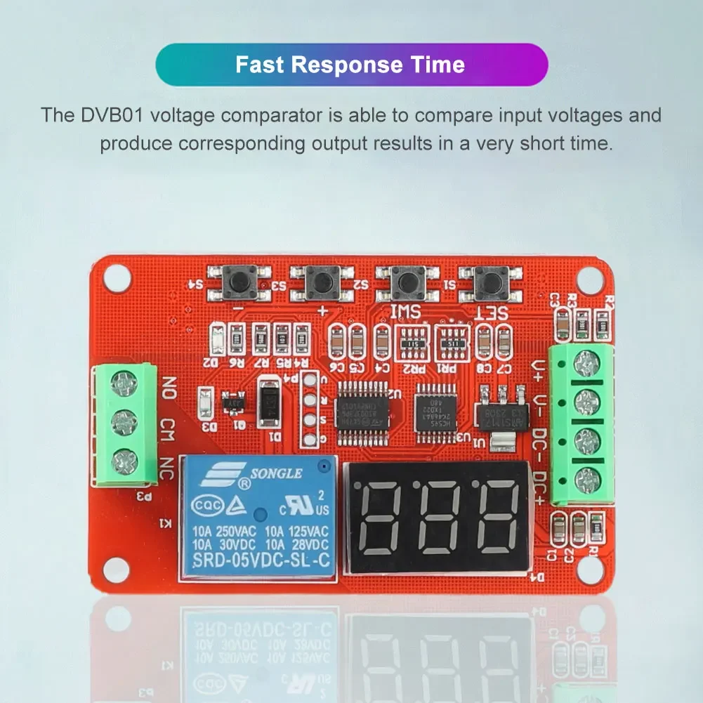 DVB01 Digital Voltage Comparator Module DC 5V 12V 24V Charge Discharge Protection Module Electronic Components