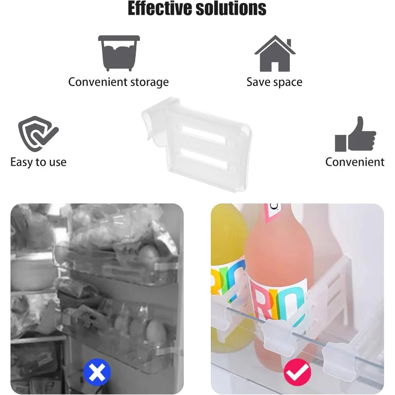 Retractable Fridge Storage Dividers Plastic Partition Boards Adjustable Plastic Organizer for Kitchen Cabinet Shelf Management