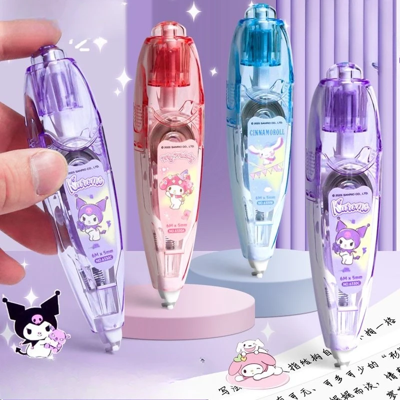 Sanrio Kuromi My Melody Correction Tape Cute Large Capacity Student School Office Supplies High Value Kawaii Stationery