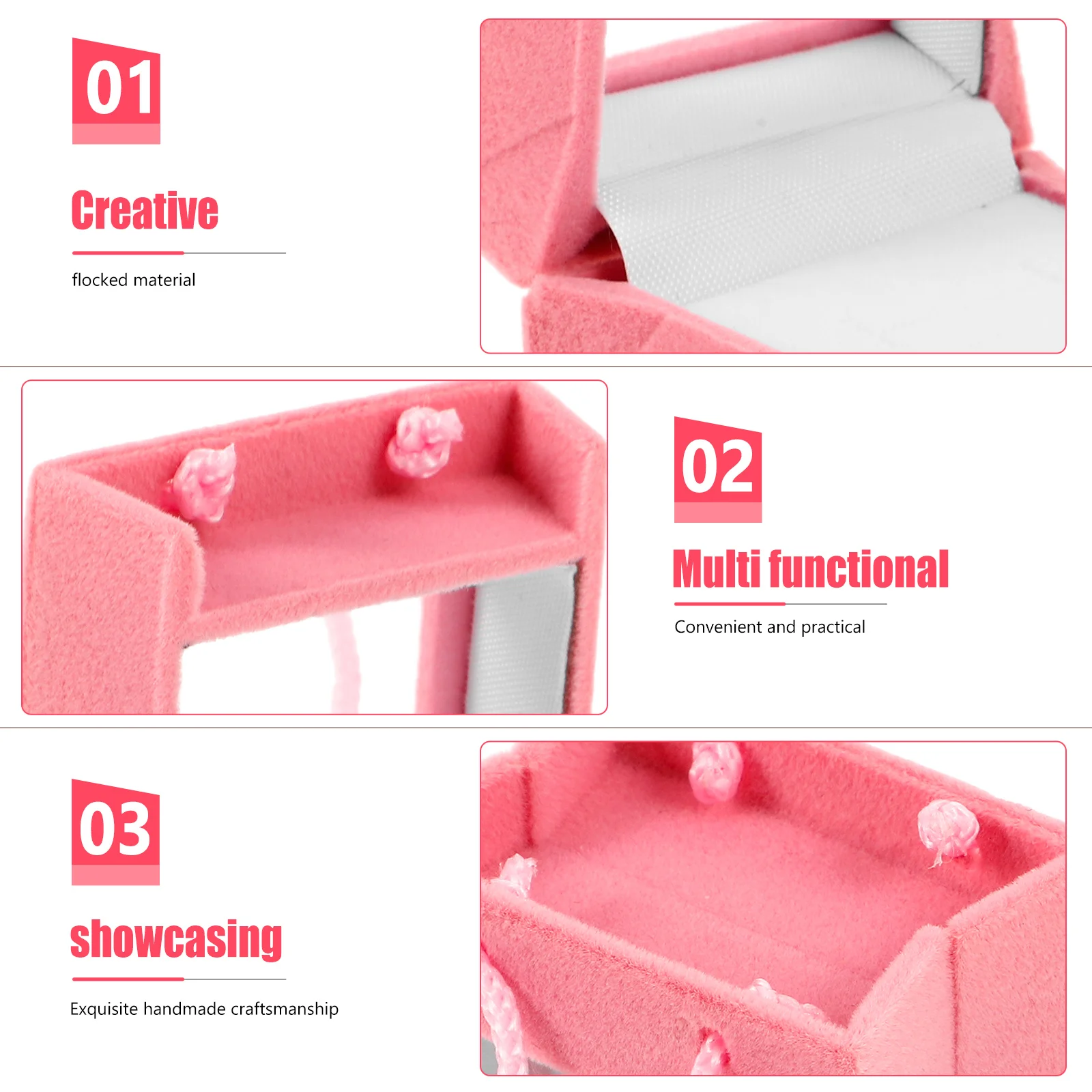 

Wedding Ring Box Elegant Ring Jewellery Box Small Cute Organizer Storage Case for Rings Earrings Jewelry Gift Proposal